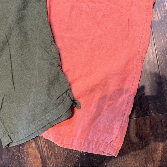 Women’s 2 Pairs Of Natural D & Co Linen Blend Pants Size Med - Picture 4 of 6
